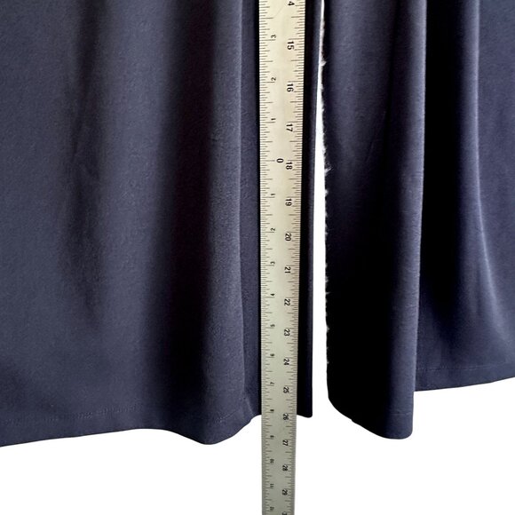 STYLESTALKER Nova Navy Jumpsuit Long-Sleeve Deep Plunge V-Neck Size Small 70s - Picture 10 of 14